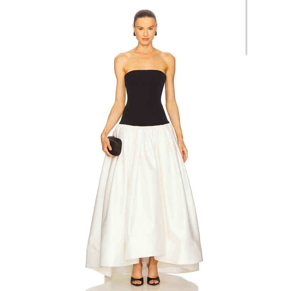 Bronx Banco Arlo Strapless Dress in Black & White Size XS